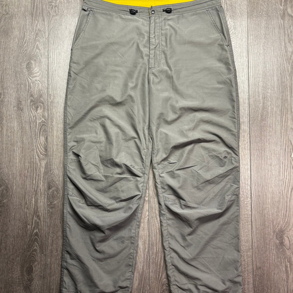 Gap Vtg Mens XL Grey Y2K Technical Utility Gorpcore Pants Bungee Waist 38-41